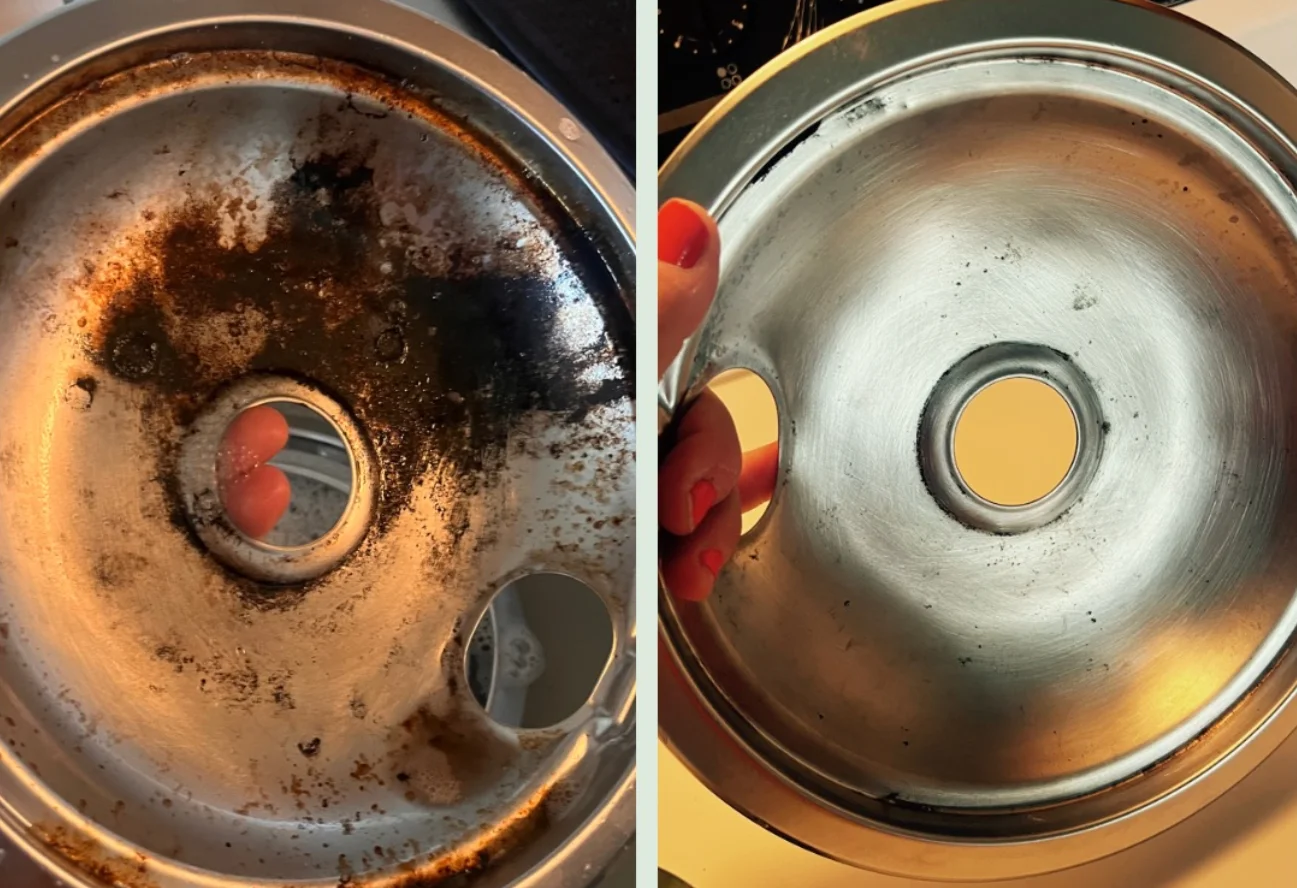 Stove top burner drip plate restoration