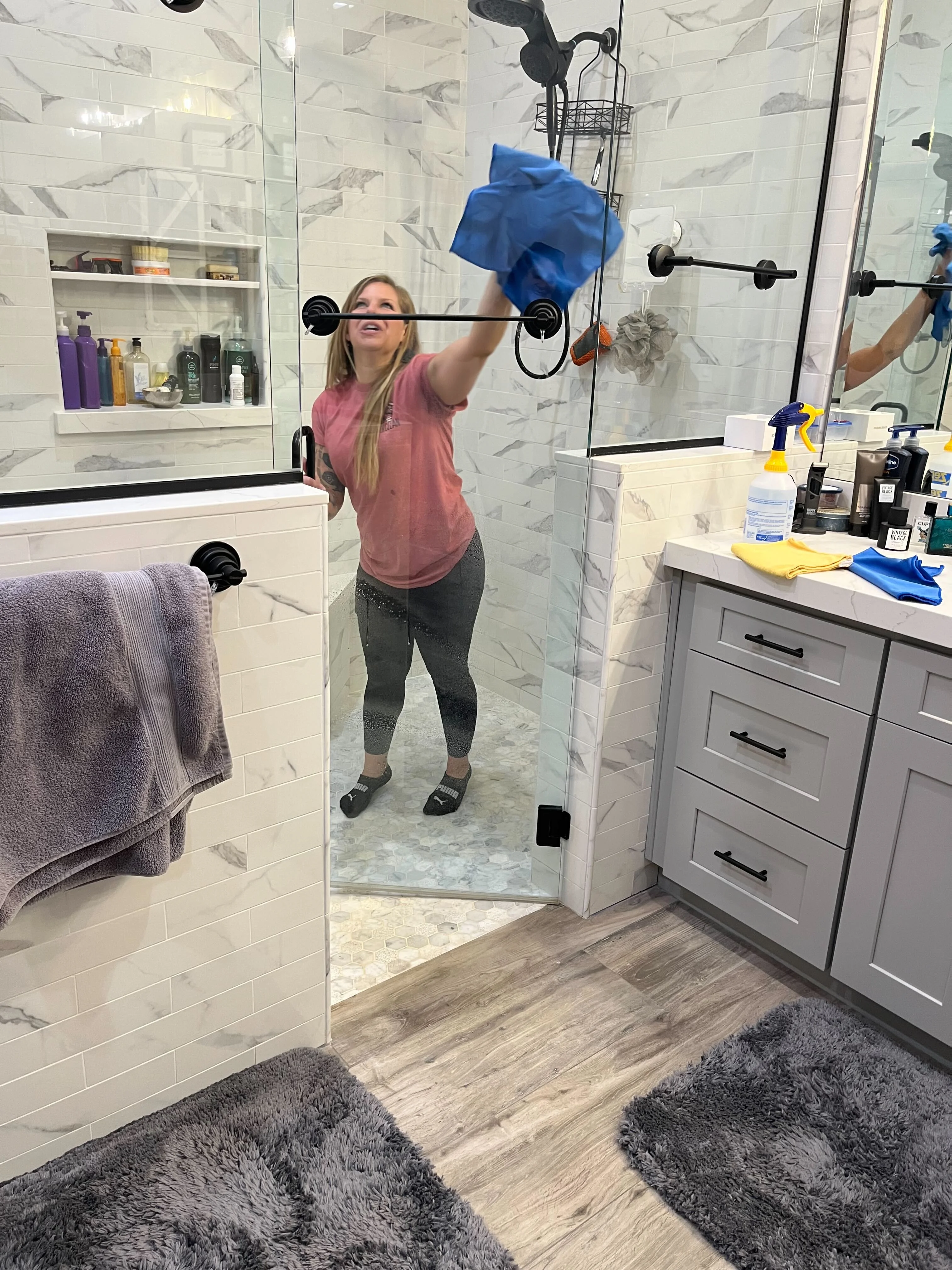 Natural glass cleaner bottle